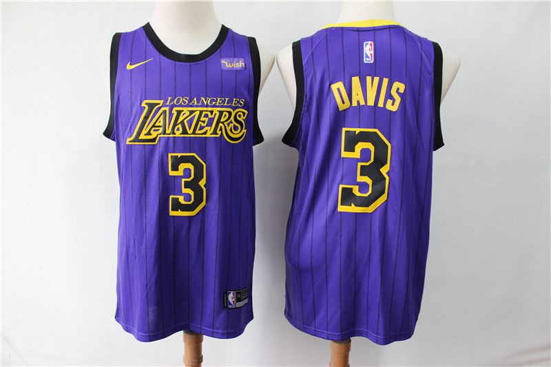 Men Los Angeles Lakers #3 Davis purple City Edition Nike NBA Jerseys->los angeles lakers->NBA Jersey